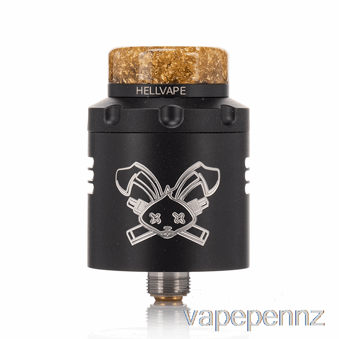 Hellvape DEAD RABBIT V3 24mm RDA Matte Black (White Logo) VAPE NZ